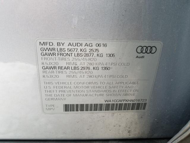 2017 AUDI SQ5 PREMIU WA1CCAFPXHA016723