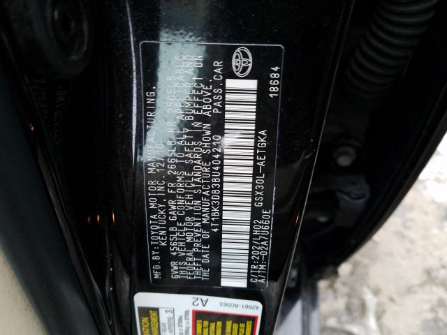 2011 TOYOTA AVALON BAS 4T1BK3DB3BU404210