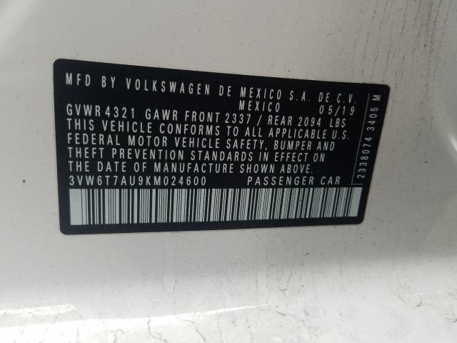2019 VOLKSWAGEN GTI S - 3VW6T7AU9KM024600