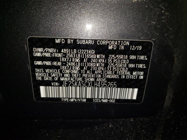 2020 SUBARU FORESTER L JF2SKASCXLH495265
