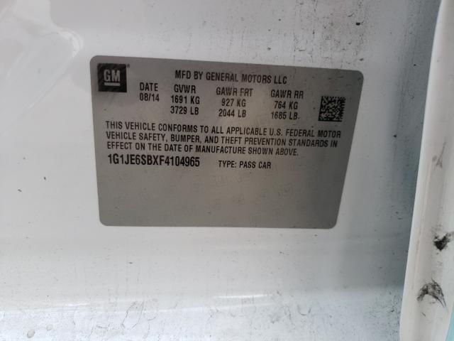 2015 CHEVROLET SONIC LTZ 1G1JE6SBXF4104965