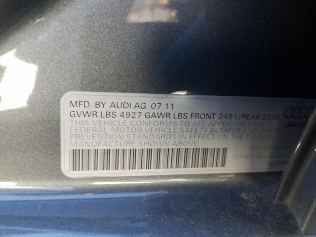 2012 AUDI A4 PREMIUM - WAUFFAFL3CN004239