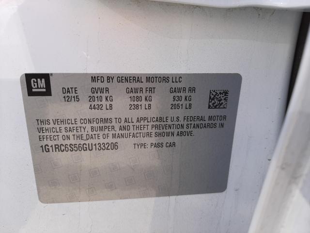 2016 CHEVROLET VOLT LT 1G1RC6S56GU133206
