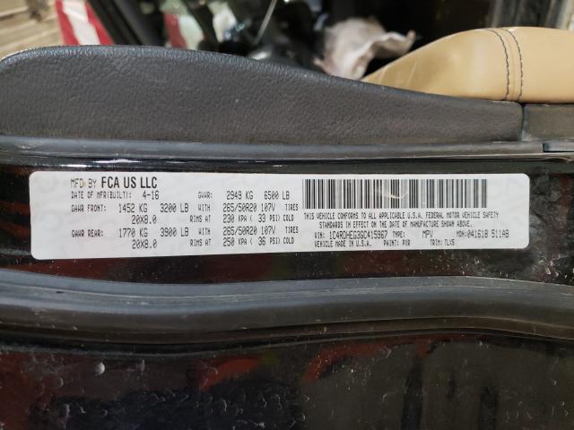 2016 DODGE DURANGO CI 1C4RDHEG3GC415967