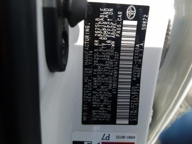 2015 TOYOTA CAMRY HYBR - 4T1BD1FK8FU147207