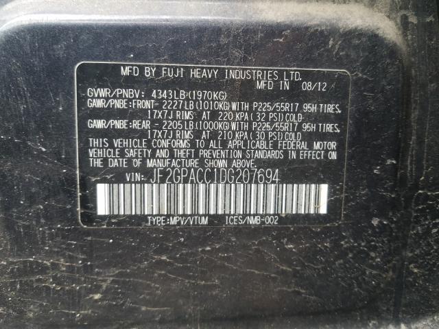 2013 SUBARU XV CROSSTR JF2GPACC1DG207694
