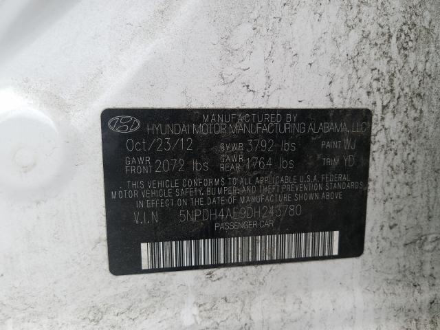 2013 HYUNDAI ELANTRA GL 5NPDH4AE9DH243780