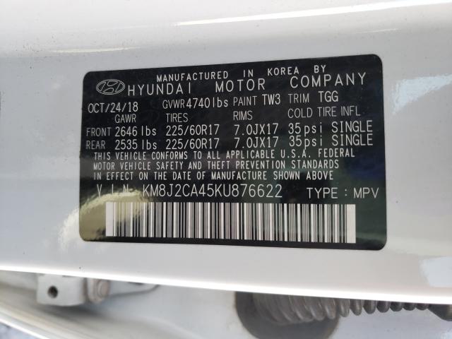 2019 HYUNDAI TUCSON SE KM8J2CA45KU876622