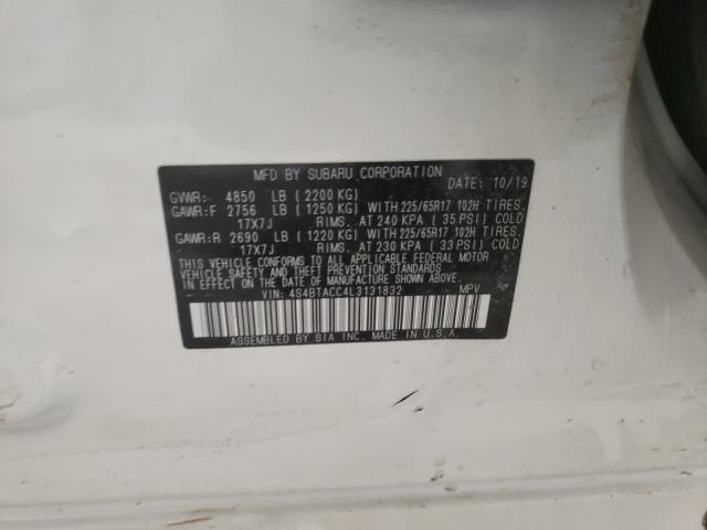 2020 SUBARU OUTBACK PR 4S4BTACC4L3131832