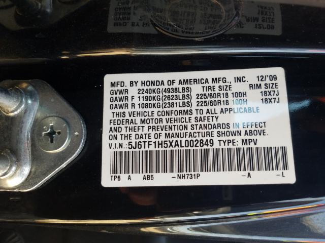 2010 HONDA CROSSTOUR 5J6TF1H5XAL002849
