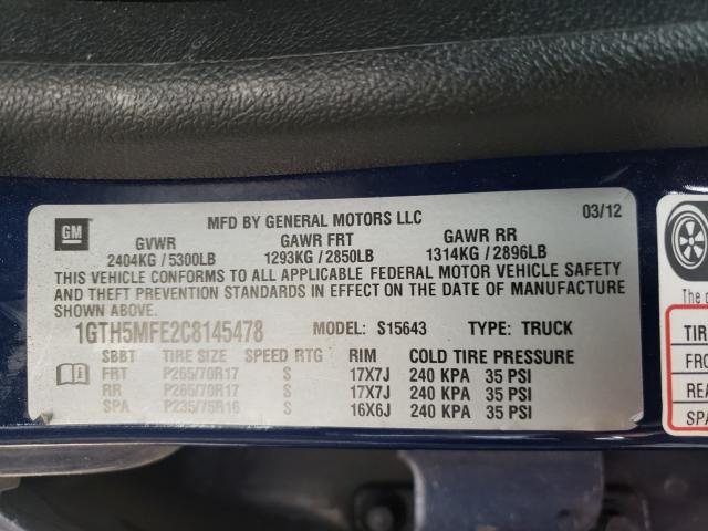 2012 GMC CANYON SLE 1GTH5MFE2C8145478