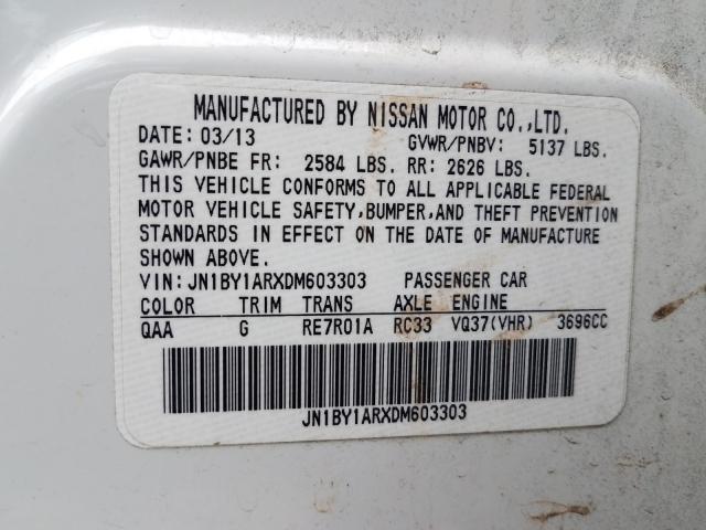 2013 INFINITI M37 X JN1BY1ARXDM603303