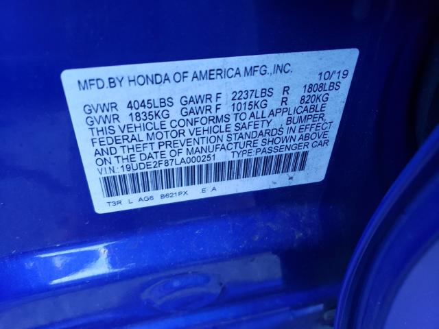 2020 ACURA ILX PREMIU 19UDE2F87LA000251