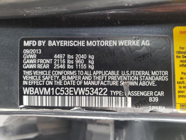 2014 BMW X1 SDRIVE2 WBAVM1C53EVW53422