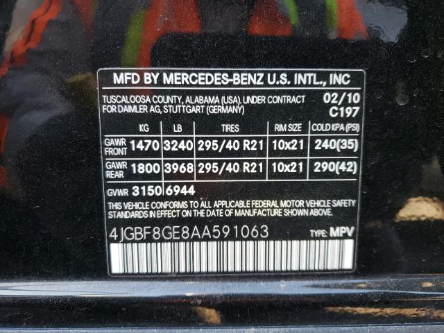 2010 MERCEDES-BENZ GL 550 4MA 4JGBF8GE8AA591063