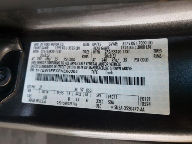 2015 FORD F150 SUPER 1FTEW1EFXFKE60304