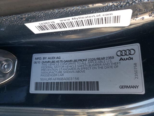 2011 AUDI A5 PREMIUM WAURFAFR6BA003156