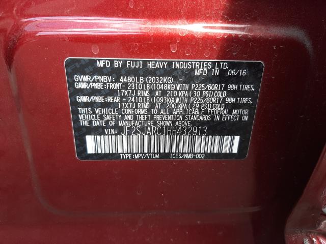 2017 SUBARU FORESTER 2 JF2SJARC1HH432913