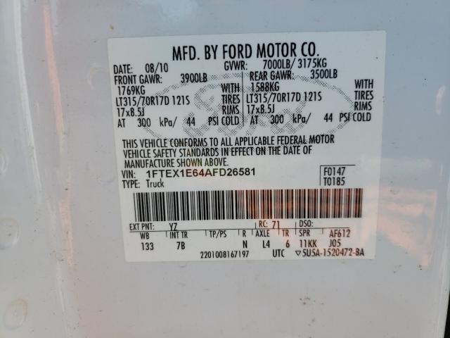 2010 FORD F150 SUPER - 1FTEX1E64AFD26581
