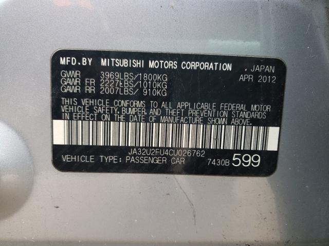 2012 MITSUBISHI LANCER JA32U2FU4CU026762