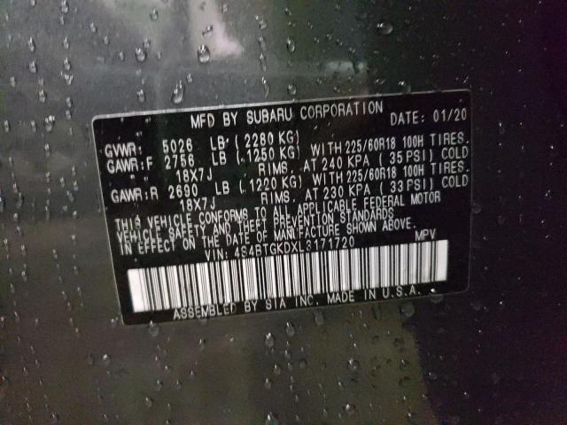 2020 SUBARU OUTBACK ON 4S4BTGKDXL3171720