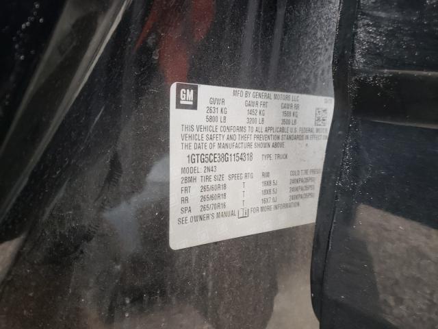 2016 GMC CANYON SLE 1GTG5CE38G1154318