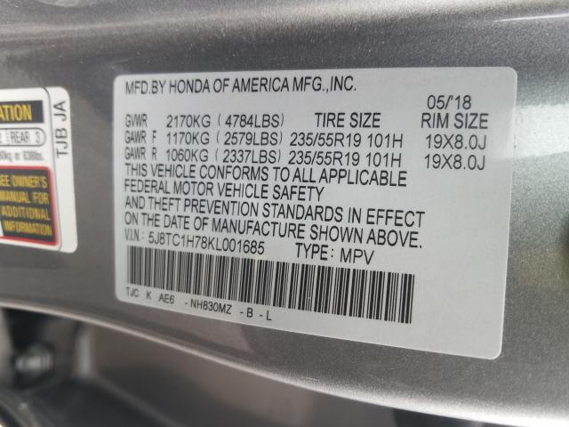 2019 ACURA RDX ADVANC 5J8TC1H78KL001685