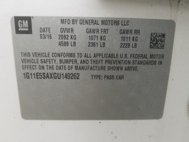 2016 CHEVROLET MALIBU LIM 1G11E5SAXGU149262