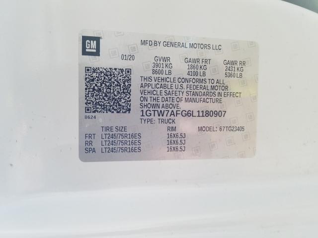 2020 GMC SAVANA G25 1GTW7AFG6L1180907