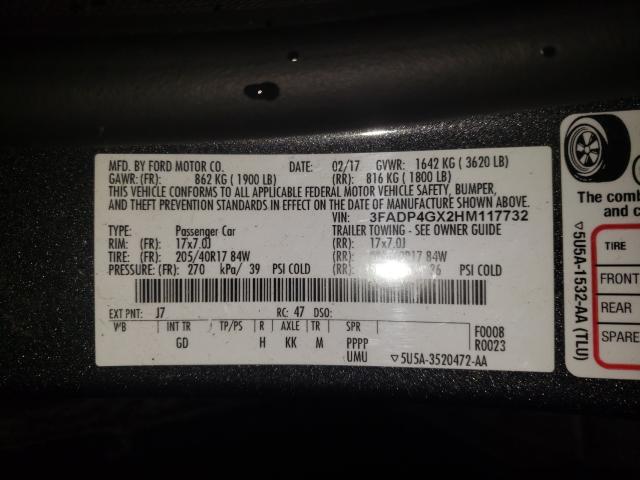 2017 FORD FIESTA ST 3FADP4GX2HM117732