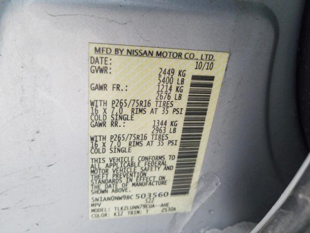 2011 NISSAN XTERRA OFF 5N1AN0NW9BC503560