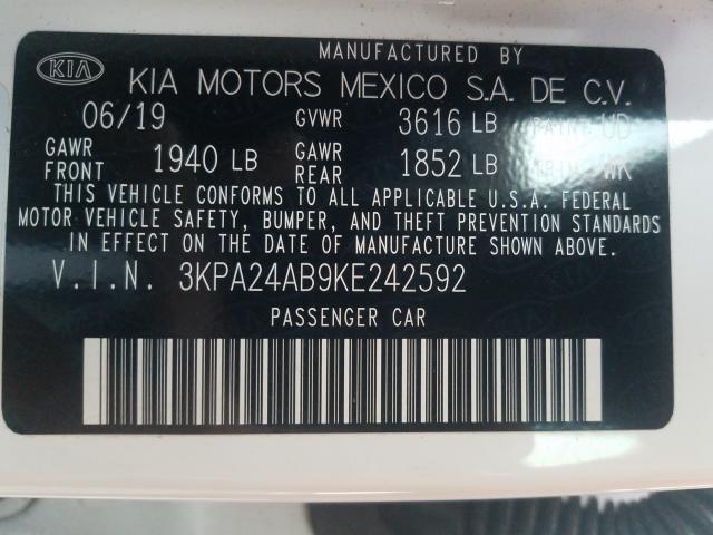2019 KIA RIO S 3KPA24AB9KE242592