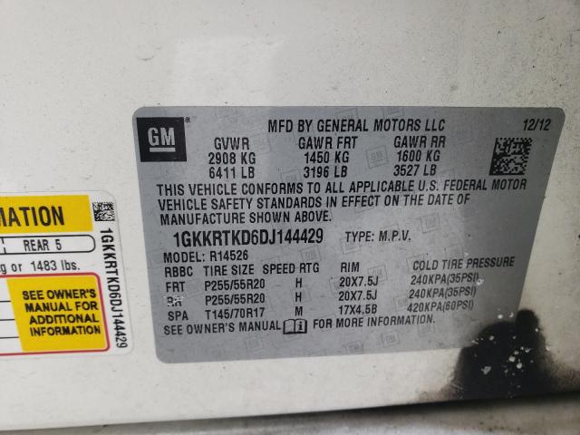 2013 GMC ACADIA DEN 1GKKRTKD6DJ144429