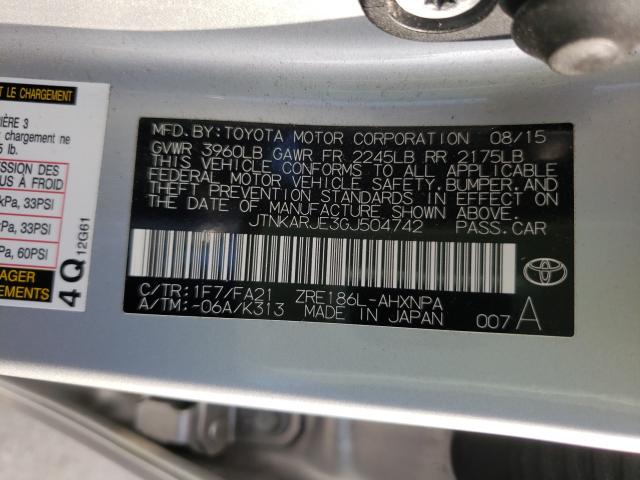 2016 TOYOTA SCION IM JTNKARJE3GJ504742