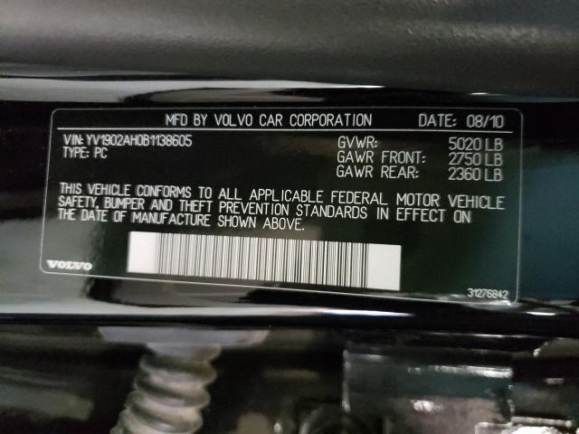 2011 VOLVO S80 T6 YV1902AH0B1138605