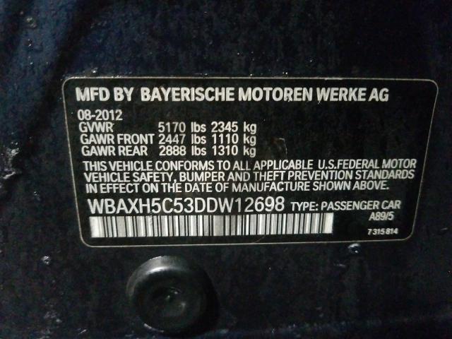 2013 BMW 528 XI WBAXH5C53DDW12698