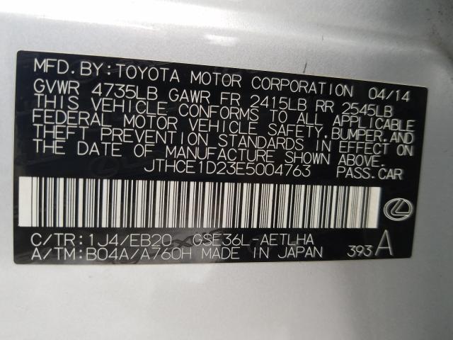 2014 LEXUS IS 350 JTHCE1D23E5004763