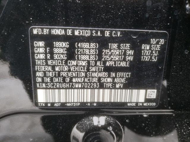 2021 HONDA HR-V EXL 3CZRU6H73MM702293