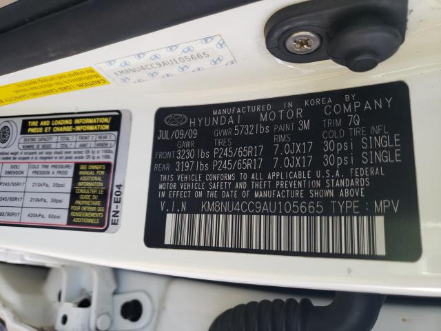 2010 HYUNDAI VERACRUZ G KM8NU4CC9AU105665