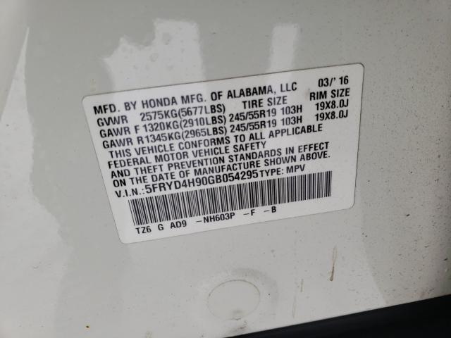 2016 ACURA MDX ADVANC 5FRYD4H90GB054295