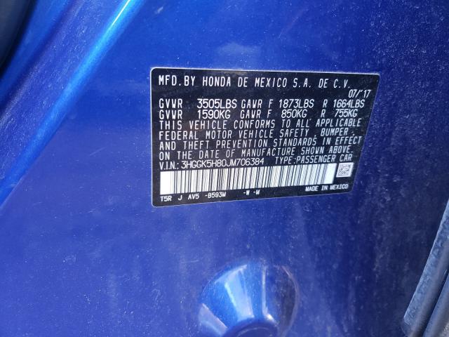 2018 HONDA FIT EX 3HGGK5H80JM706384