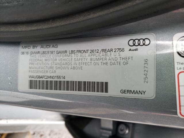 2017 AUDI A6 PREMIUM - WAUG8AFC2HN015514