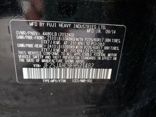 2015 SUBARU FORESTER 2 JF2SJAHC9FH521482