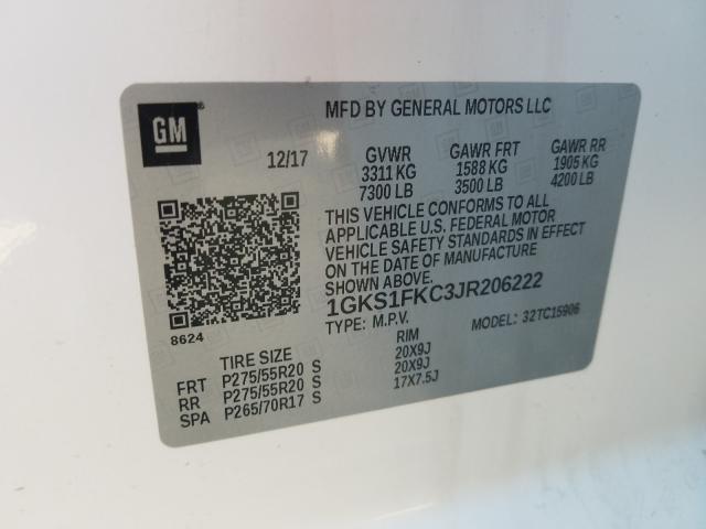 2018 GMC YUKON XL C 1GKS1FKC3JR206222