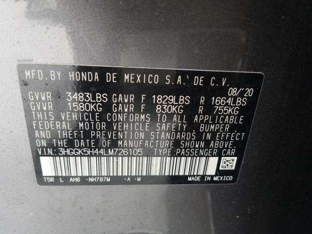 2020 HONDA FIT LX 3HGGK5H44LM726105