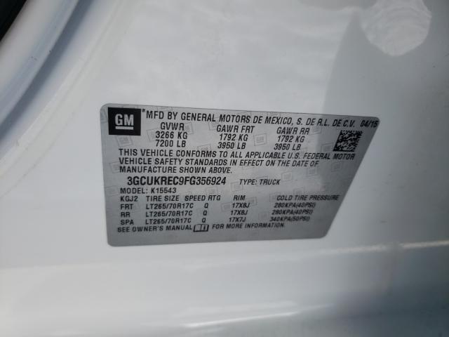 2015 CHEVROLET SILVERADO 3GCUKREC9FG356924