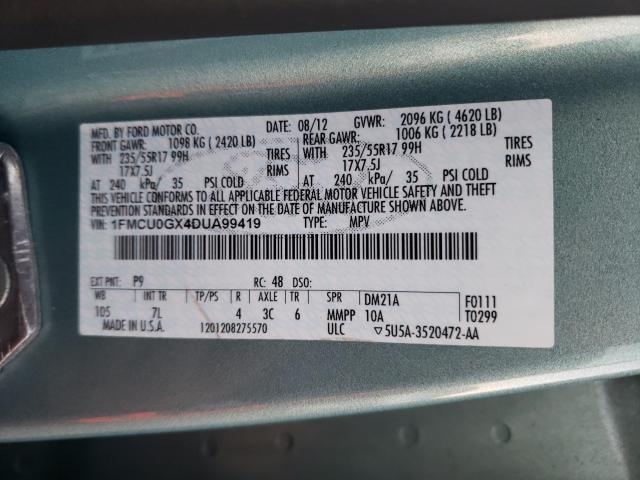 2013 FORD ESCAPE 1FMCU0GX4DUA99419