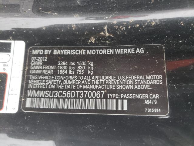 2013 MINI COOPER WMWSU3C56DT370067