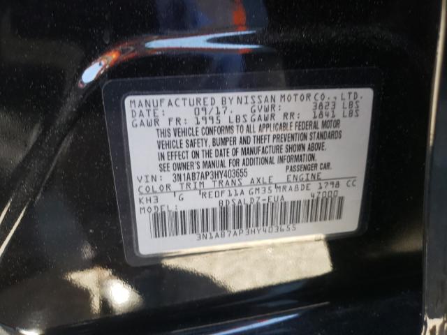 2017 NISSAN SENTRA S 3N1AB7AP3HY403655