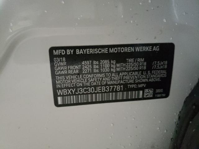 2018 BMW X2 SDRIVE2 WBXYJ3C30JEB37781